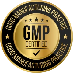 GMP-compliant facility badge